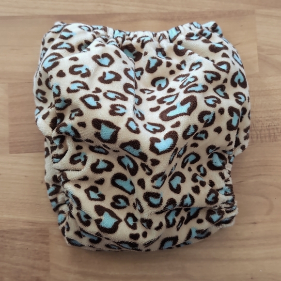 Kawaii Cloth Diaper Lot Bundle All In One Leopard Blue Tan Brown - Picture 7 of 7